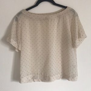Sheer polka dot tee